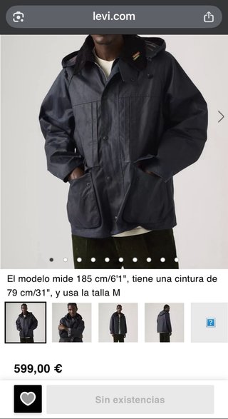 Chaqueta Barbour x Levi's Oversized Bedale