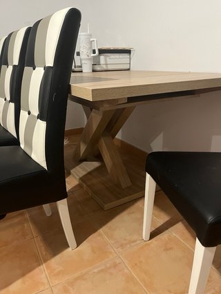 Mesa comedor extensible madera