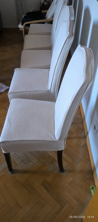 Sillas comedor Banak desenfundables beige