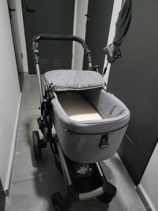 Carro Jane Rider Gris dúo de silla y capazo