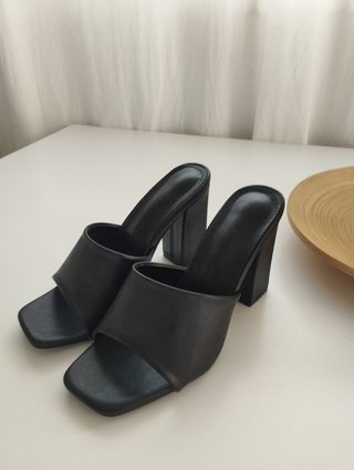 Sandalias negras tacón Shein