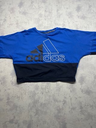 Crop top Adidas azul y negro