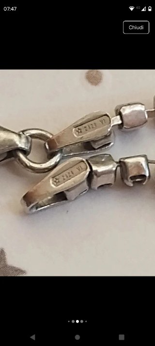 Bracciale vintage zirconi argento italiano