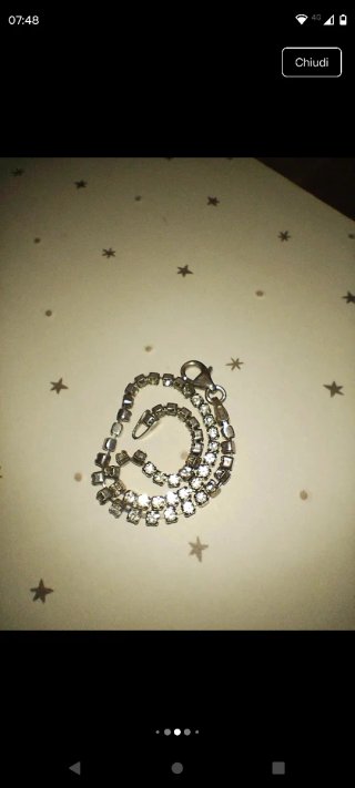 Bracciale vintage zirconi argento italiano