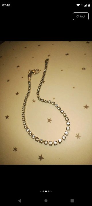 Bracciale vintage zirconi argento italiano