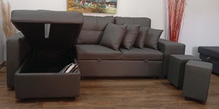 Sofá Cama Chaiselong, ¨Poufs ̈, Arcon, ¡Oferta!