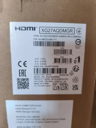 Asus OLED 27 XG27AQDMGR Gen 2 monitor gaming 1440p