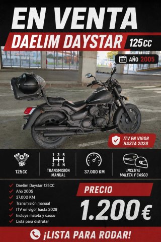 Daelim Daystar 125cc Negra