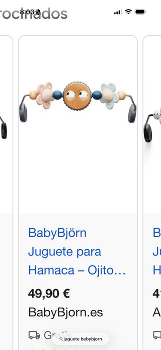 Hamaca Babybjorn gris