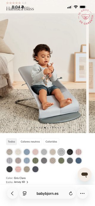 Hamaca Babybjorn gris