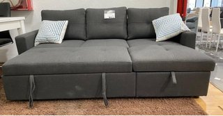 Sofá Cama, PAU Gris Oscuro, Tela, Cómodo. ¡OFERTA!
