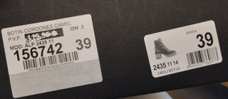 Botines Ante Cordones Beige Marrón