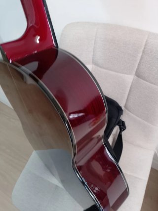 Guitarra Flamenca Zurda Roja