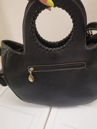 Borsa donna multicolore con manico rotondo