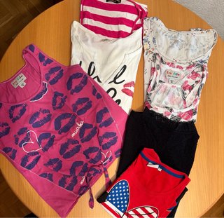 Lote 6 Camisetas  y el negro es un body Mujer