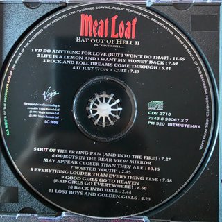 CD – Meat Loaf –Bat Out Of Hell II: Back Into Hell