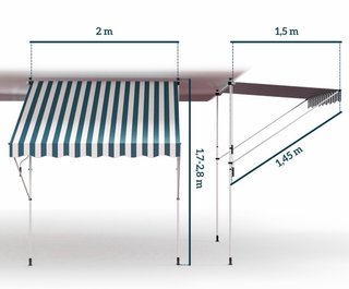 Toldo retráctil manual