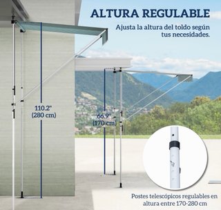 Toldo retráctil manual