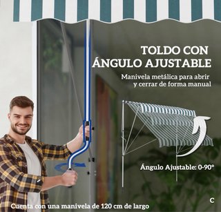 Toldo retráctil manual