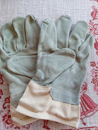 Guanti da lavoro in pelle e cotone  TG 10 da  Uomo