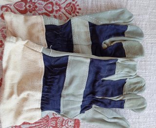 Guanti da lavoro in pelle e cotone  TG 10 da  Uomo