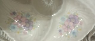 Plato porcelana flores