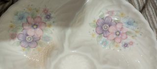 Plato porcelana flores