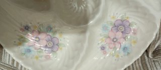 Plato porcelana flores
