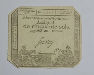 Assegno 50 Soli Francese 1793