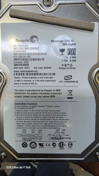 Disco Rígido Seagate Barracuda 500GB