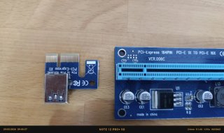 Adaptador PCI-E 1X a 16X con USB