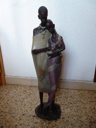 Figura africana familia 55 cm