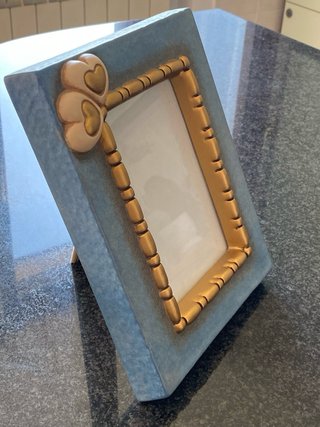 Portafoto Thun Cuore Azzurro Oro