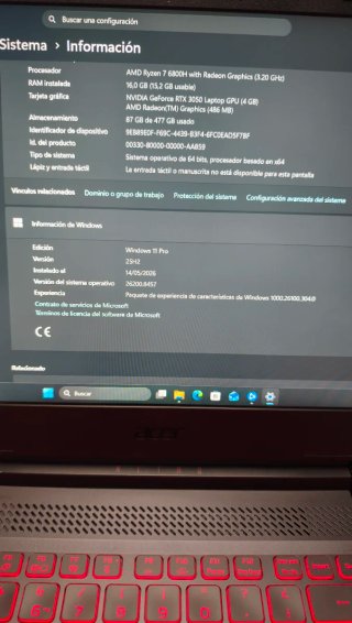 Acer Nitro 5 | Ryzen 7 6800H | RTX 3050 | 16GB RAM