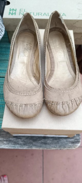Bailarinas El Naturalista Piel Beige Talla 37