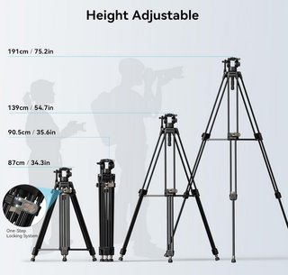 SMALLRIG Trípode con Cabezal Fluido