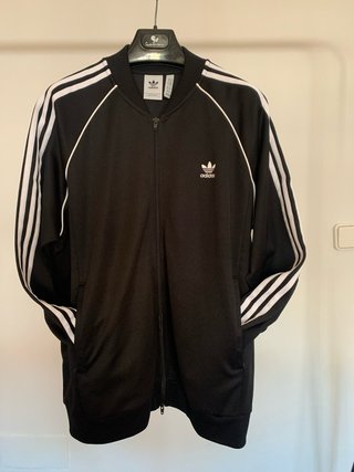 Sudadera Adidas Negra con Rayas Blancas