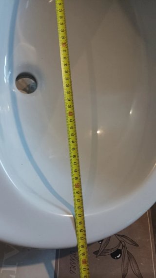 Lavabo de baño cerámica blanco 56x47.5 cm