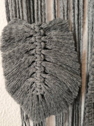 Tapiz Macramé Boho Gris