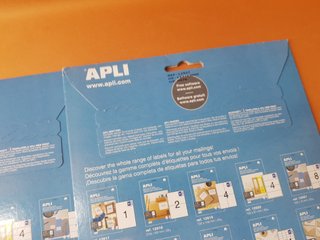pack de 20 hojas APLI 12927 Etiquetas Blancas