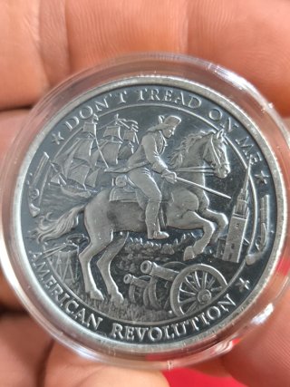 Moneda 1 Onza Plata Guerra Independencia EE.UU.
