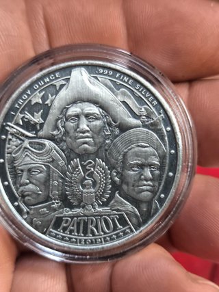 Moneda 1 Onza Plata Guerra Independencia EE.UU.