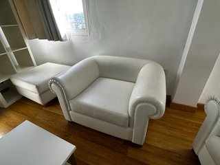 Sofá Chester Piel Blanco