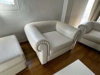 Sofá Chester Piel Blanco