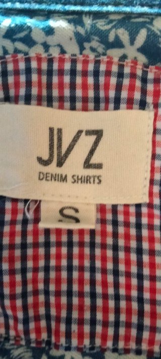 Camisa JVZ cuadros azul y blanco talla S