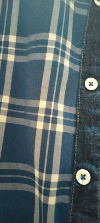 Camisa JVZ cuadros azul y blanco talla S