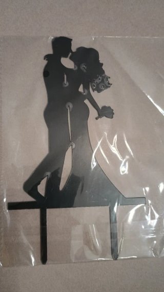 Cake Topper Sposi Plexiglass Nero