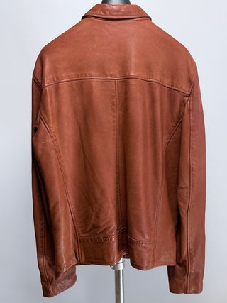 Cazadora Cuero Marrón Superdry Talla L