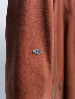 Cazadora Cuero Marrón Superdry Talla L