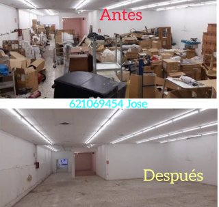 Desalojo limpieza local comercial garaje